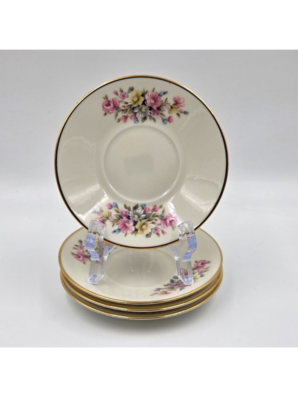 Kuba Porzellan Horst Kuba Set of 4 Espresso Demitasse Cup Saucer Gold Trim - Picture 4 of 13
